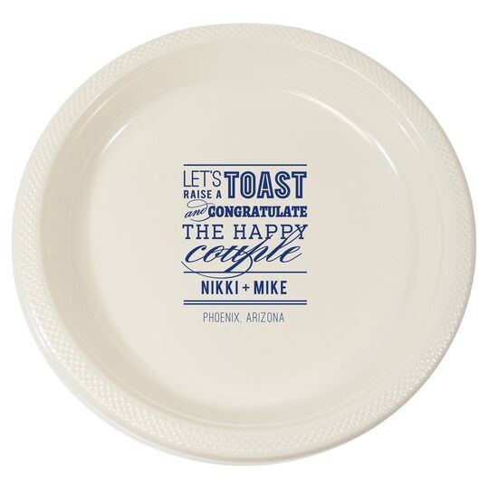Let's Raise a Toast Plastic Plates